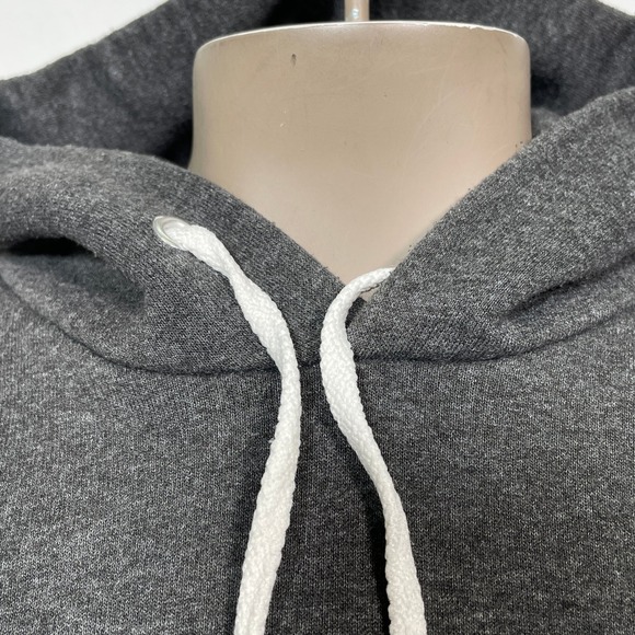 Boeing Charcoal Gray Script Winged Hoodie Sweatshirt Women's LARGE - Picture 2 of 11